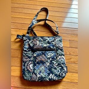 Vera Bradley Blue Quilted Shoulder Bag with Adjustable Strap